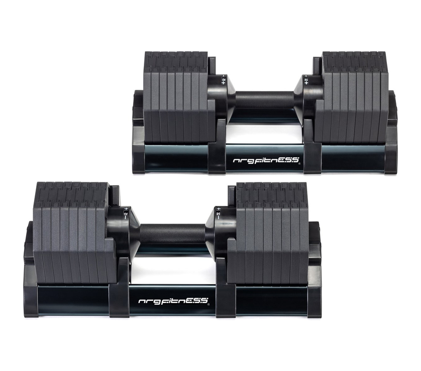 Par Octagonal Adjustable Dumbells 2 Increments 32kg