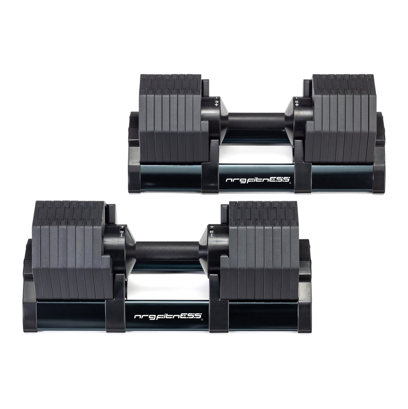 Par Octagonal Adjustable Dumbells 2 Increments 32kg