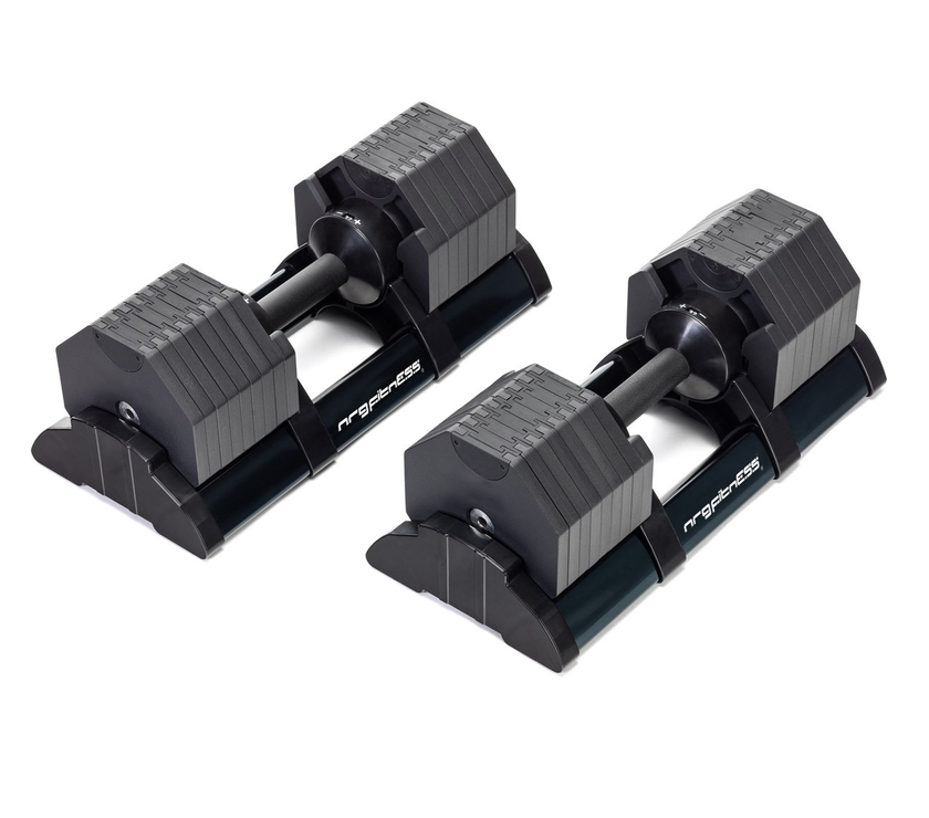 Par Octagonal Adjustable Dumbells 2 Increments 32kg